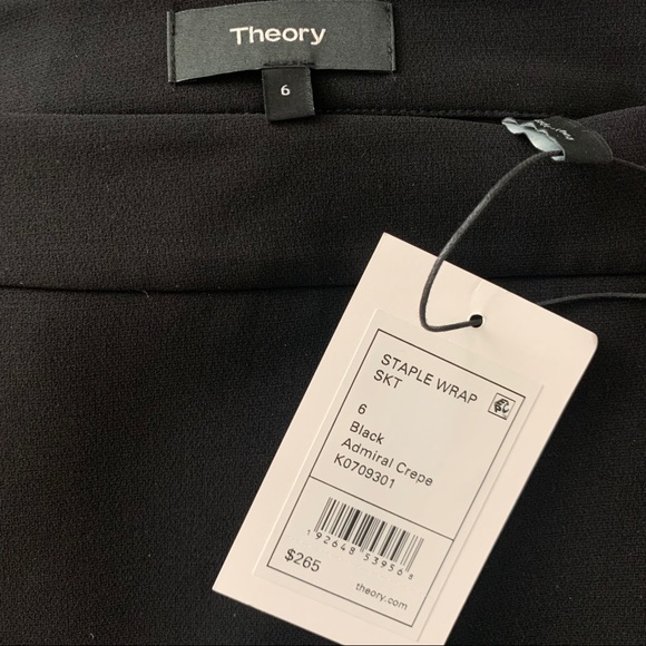 NEW Theory Staple Wrap Skirt BLACK - Picture 12 of 12